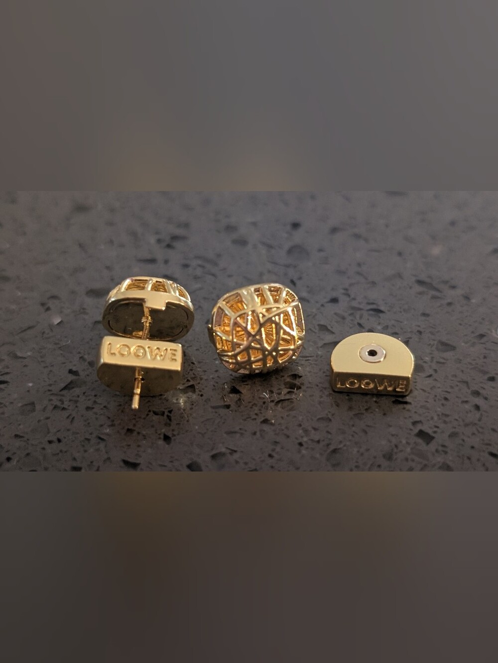 Fashion Jewelry Gold-Tone Logo Cufflinks Designer Style Motif Inspired Luxury - Picture 10 of 14